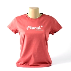 Camiseta Básica Malha Penteada Coral - Fem.