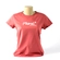 Camiseta Básica Malha Penteada Coral - Fem.