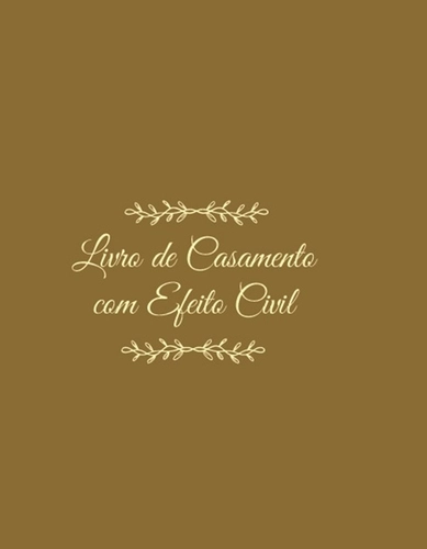 Livro para Registro Paroquial - Casamento com Efeito Civil