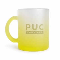 Caneca em Vidro Fosco degradê 350ML